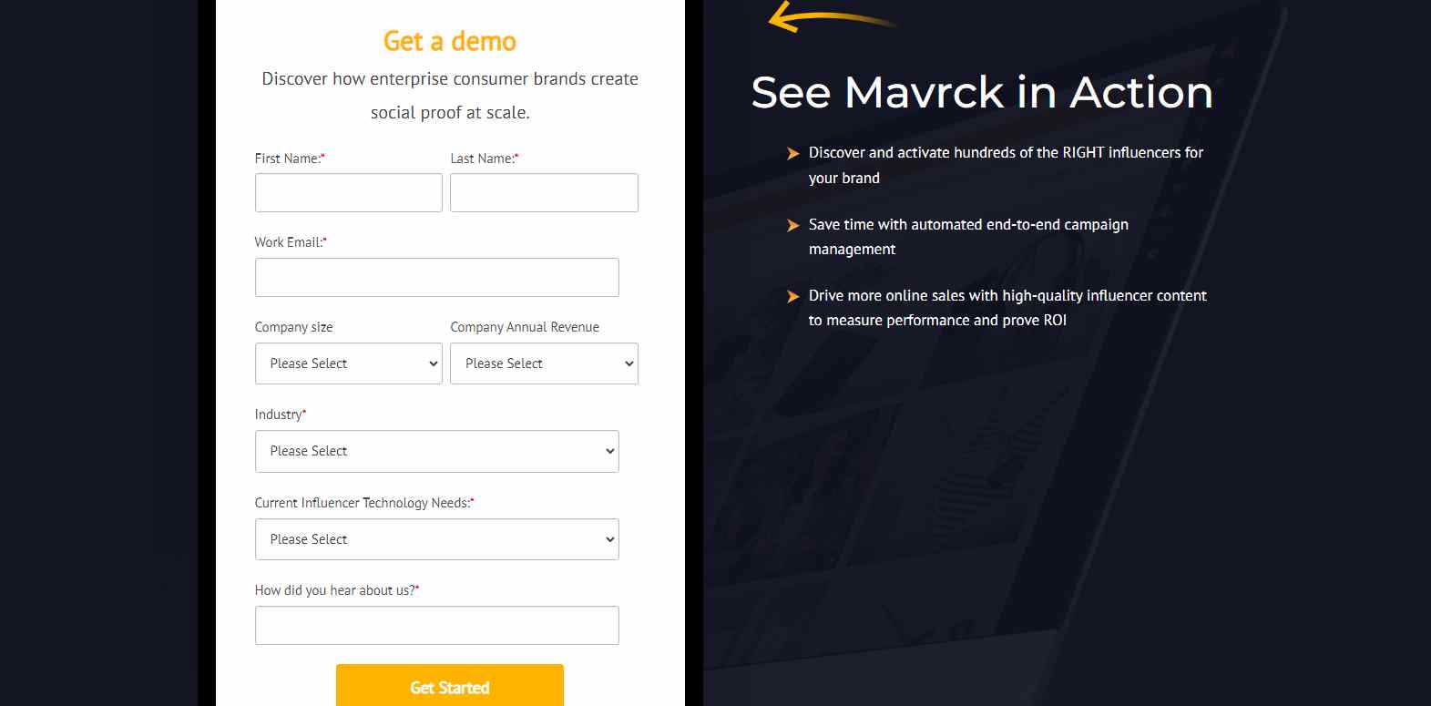 Mavrck Demo Form