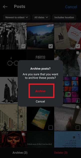 choose Archive